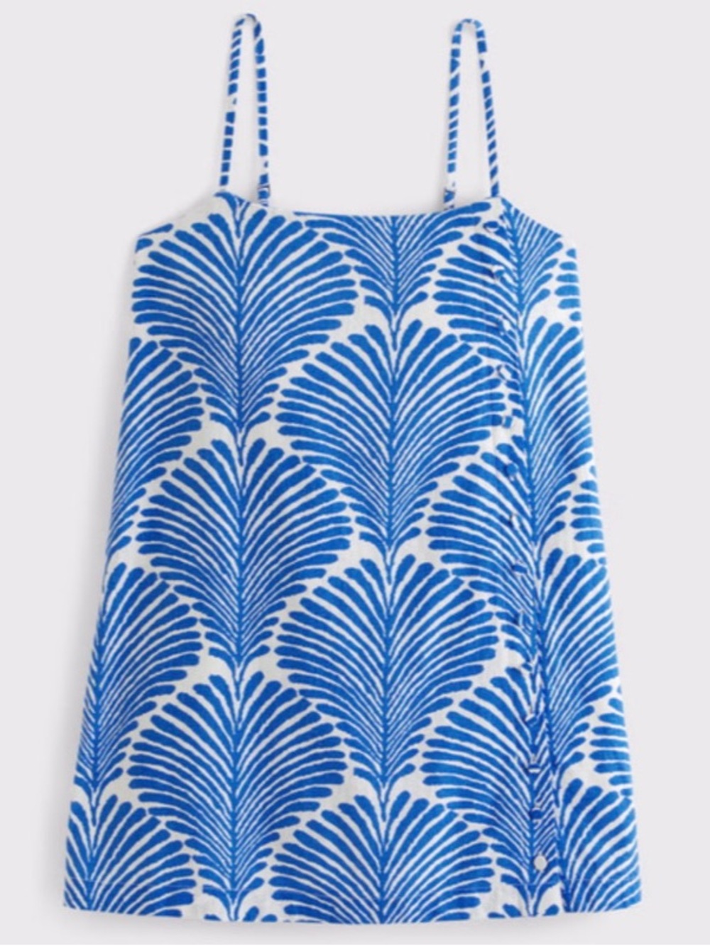 Abercrombie & Fitch XL Linen Skort Dress Blue Palm Pattern